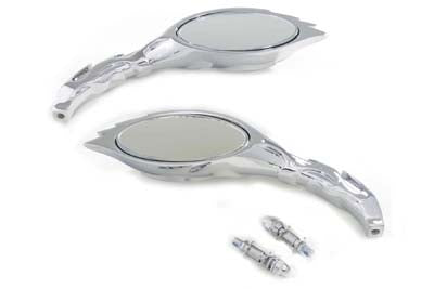 Flame Mirror Set Chrome