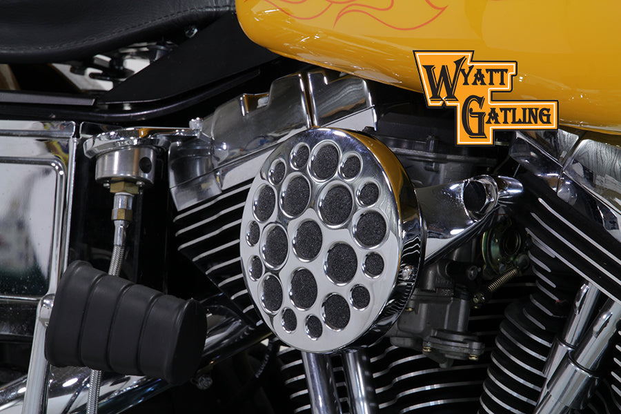 Chrome Wyatt Gatling Air Cleaner Assembly