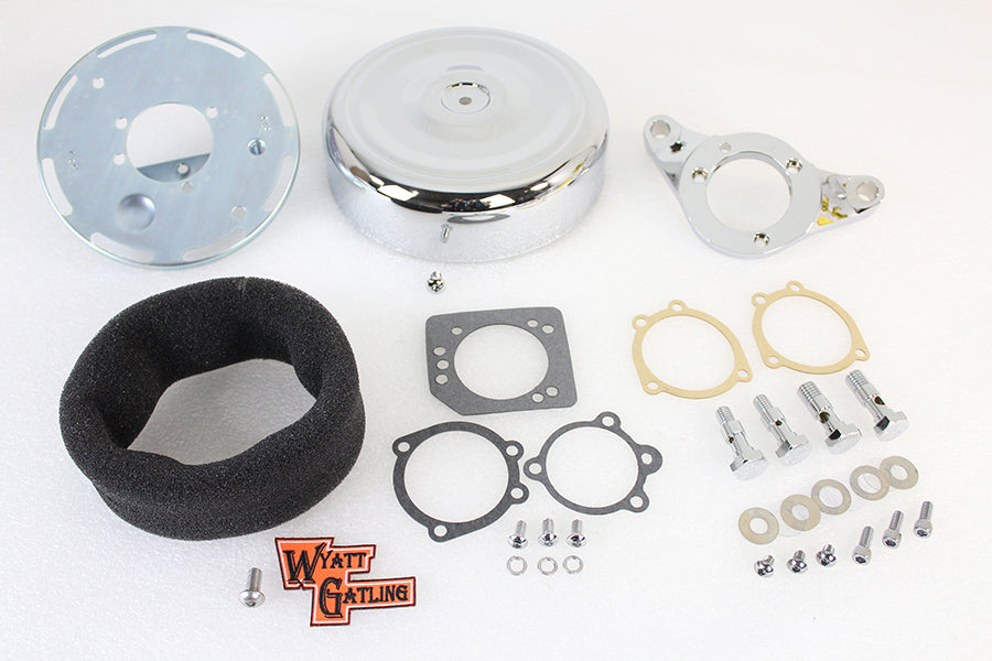 8 Round Air Cleaner Assembly Chrome