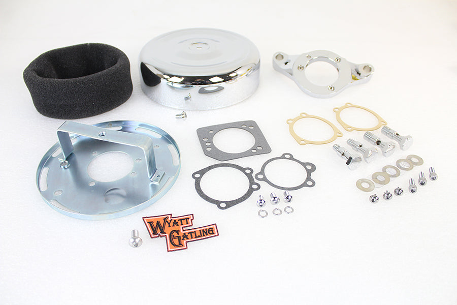 8 Round Air Cleaner Assembly Chrome