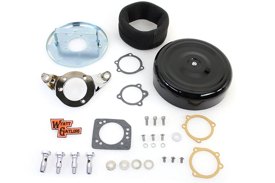 8 Round Air Cleaner Assembly Black