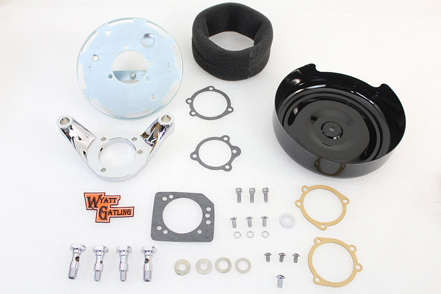 8 Round Air Cleaner Assembly Black