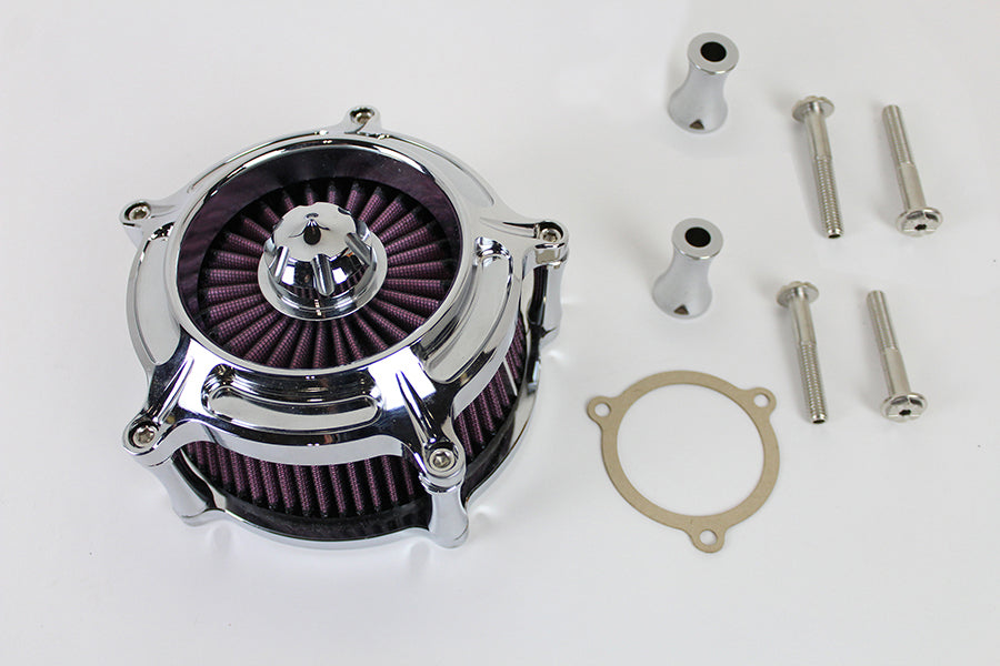 Exposed Filter Air Cleaner Kit Chrome