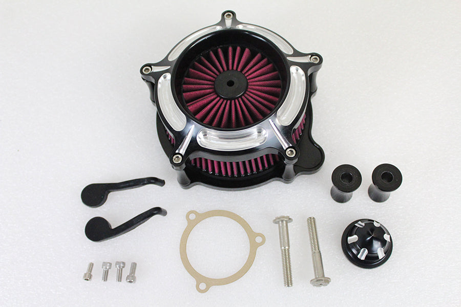 Exposed Filter Air Cleaner Kit Black