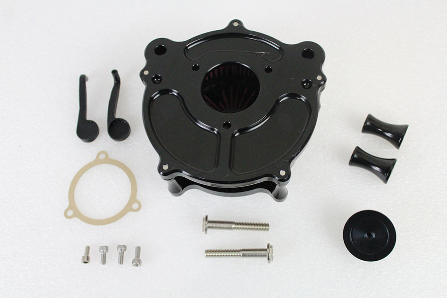 Exposed Filter Air Cleaner Kit Black