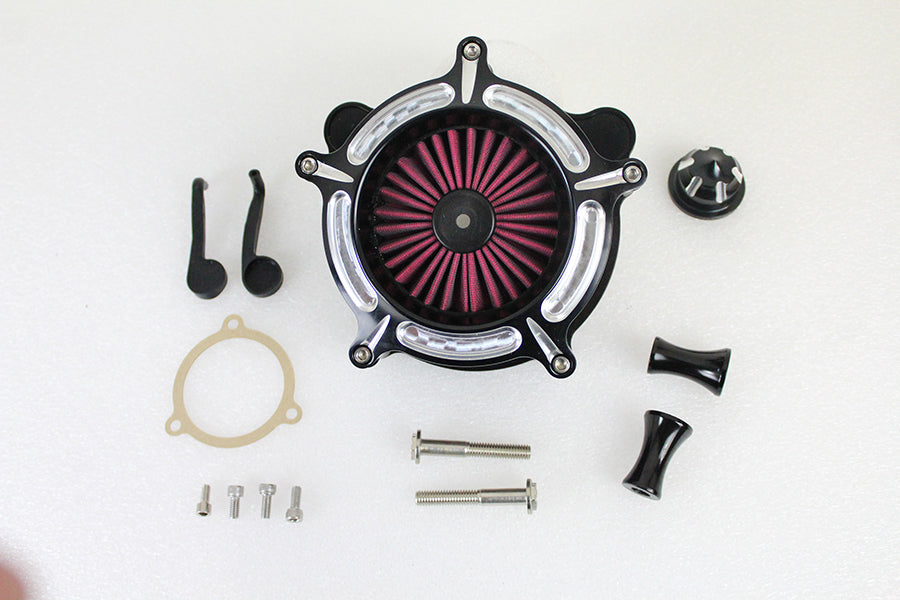 Exposed Filter Air Cleaner Kit Black
