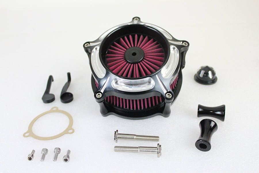 Exposed Filter Air Cleaner Kit Black