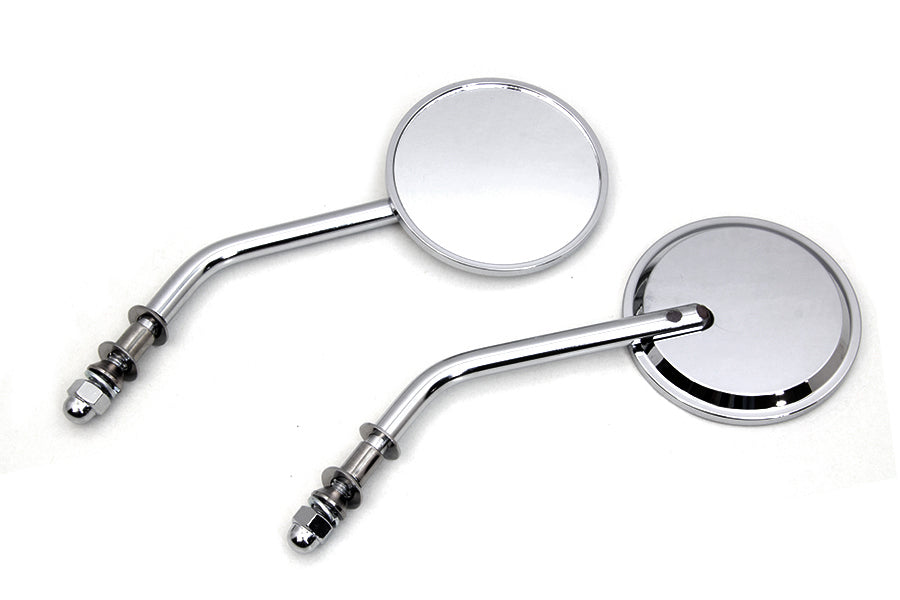 Mini Round Mirror Set Chrome