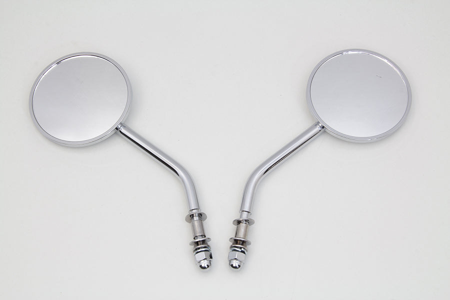 Mini Round Mirror Set Chrome