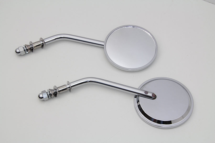 Mini Round Mirror Set Chrome