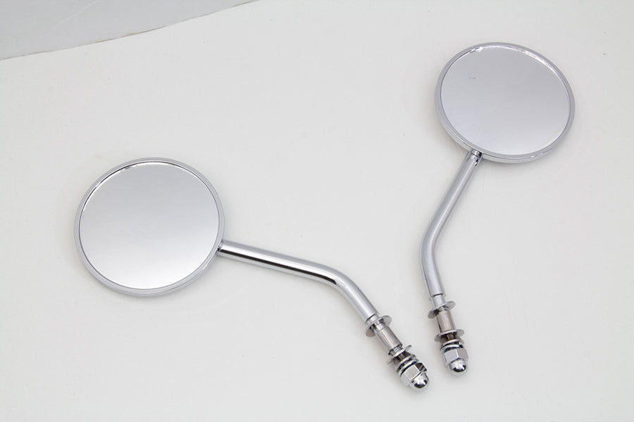 Mini Round Mirror Set Chrome