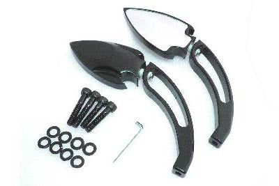 Spade Mirror Set with Billet Stems