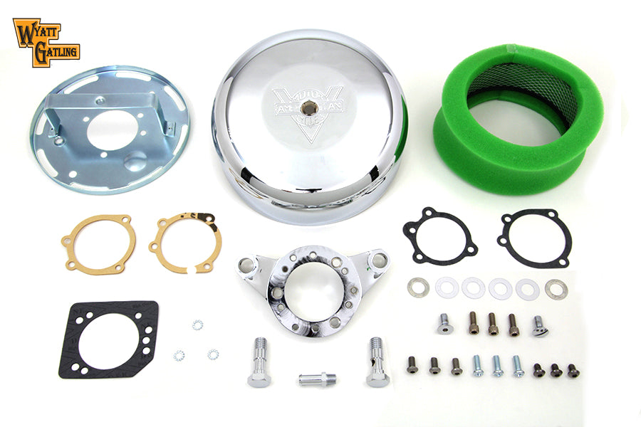 Chrome Wyatt Gatling Air Cleaner Assembly