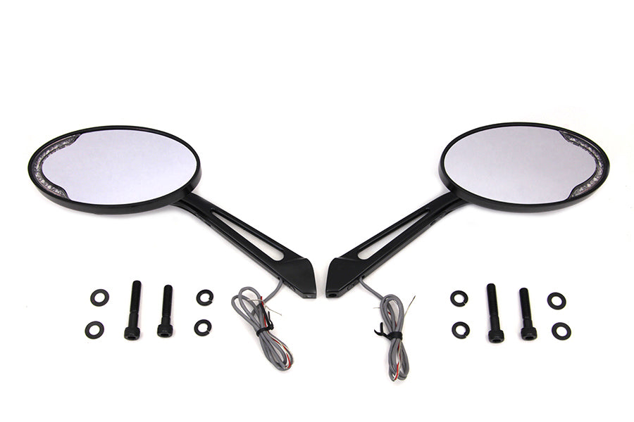 Black Billet Mirror Set