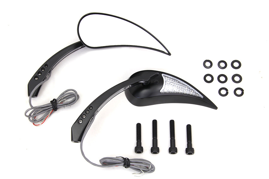 Billet Tear Drop Mirror Set