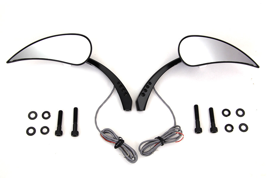 Billet Tear Drop Mirror Set