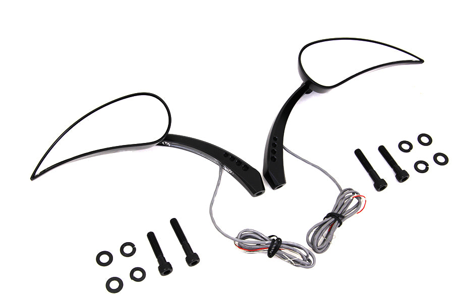 Billet Tear Drop Mirror Set