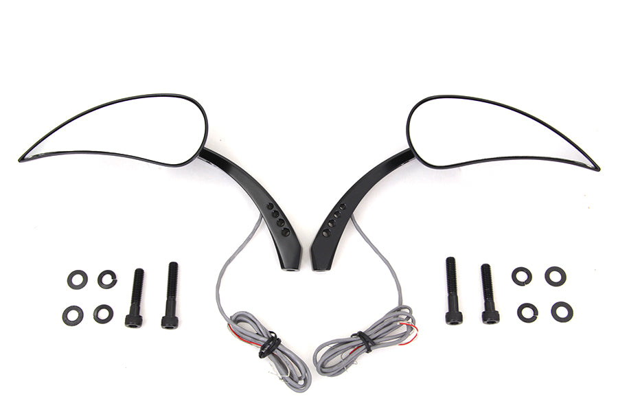 Billet Tear Drop Mirror Set