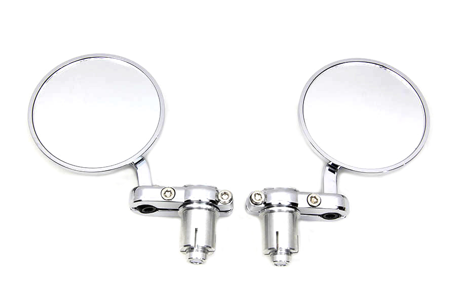 Cafe Style Mirror Set Chrome