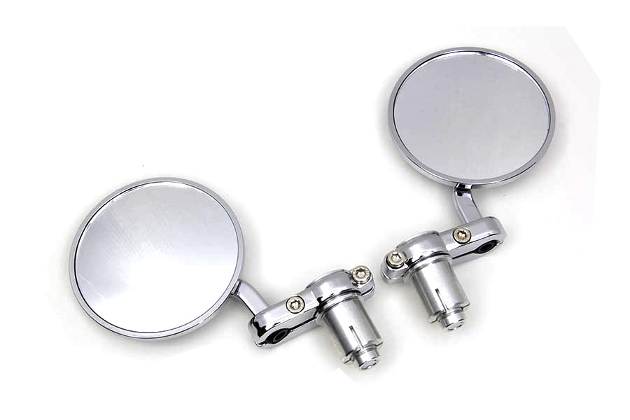 Cafe Style Mirror Set Chrome
