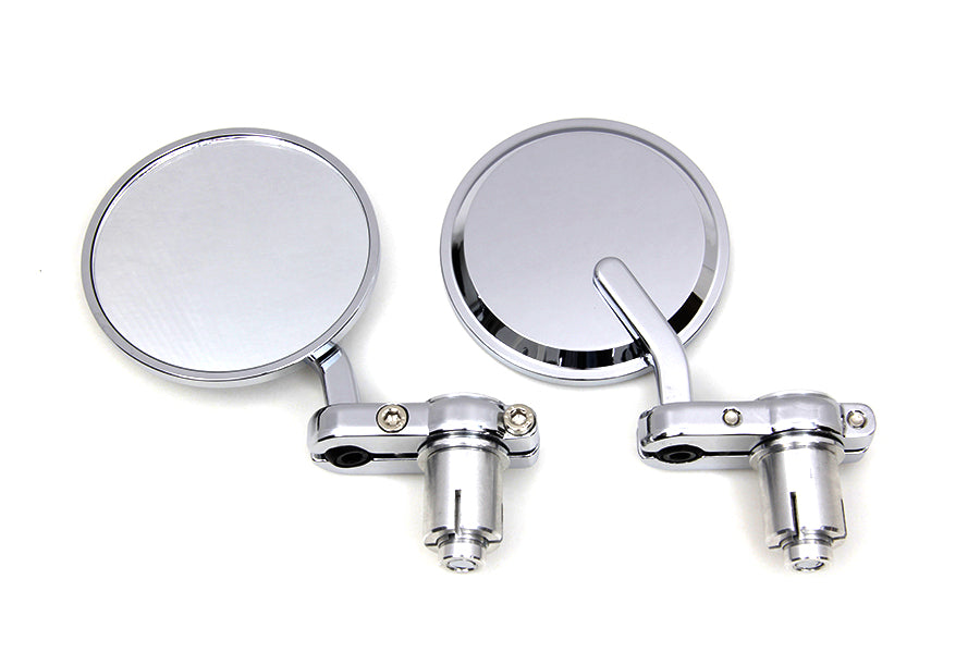 Cafe Style Mirror Set Chrome