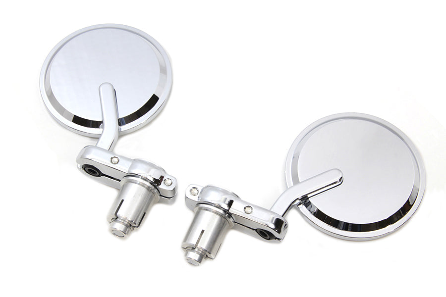 Cafe Style Mirror Set Chrome