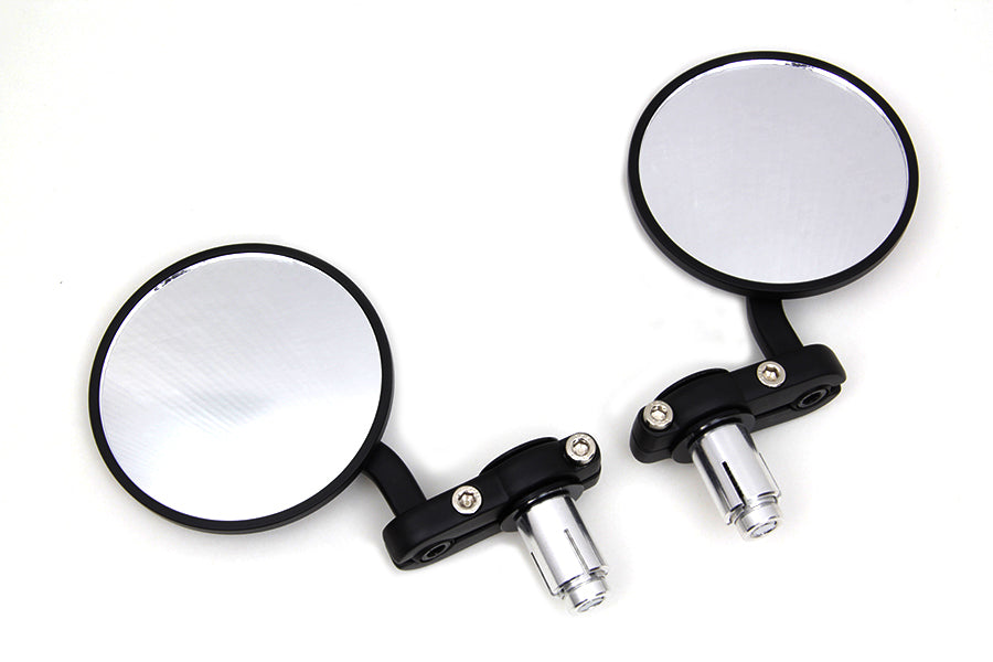 Cafe Style Mirror Set Black
