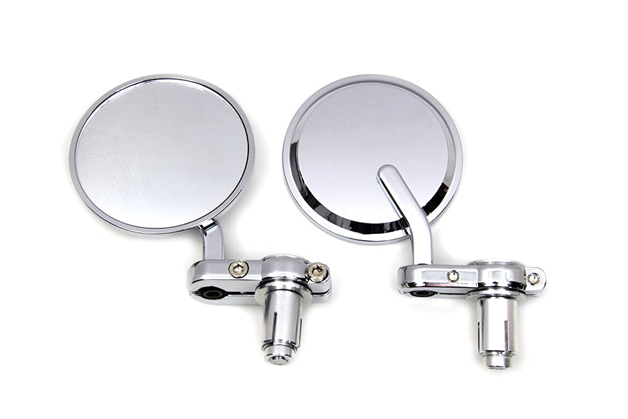 Cafe Style Mirror Set Chrome