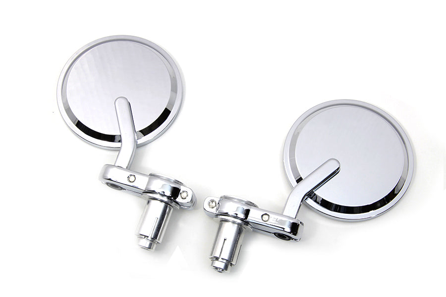 Cafe Style Mirror Set Chrome
