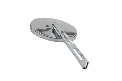 Flat Oval Mirror with Billet Stem