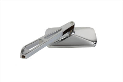 Rectangular Mirror Chrome with Billet Stem