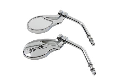 Oval Mirror Set Chrome