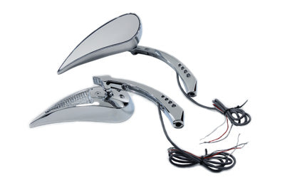 Billet Tear Drop Mirror Set