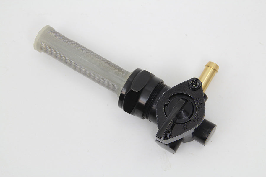 Black Petcock with Right Outlet and Nut