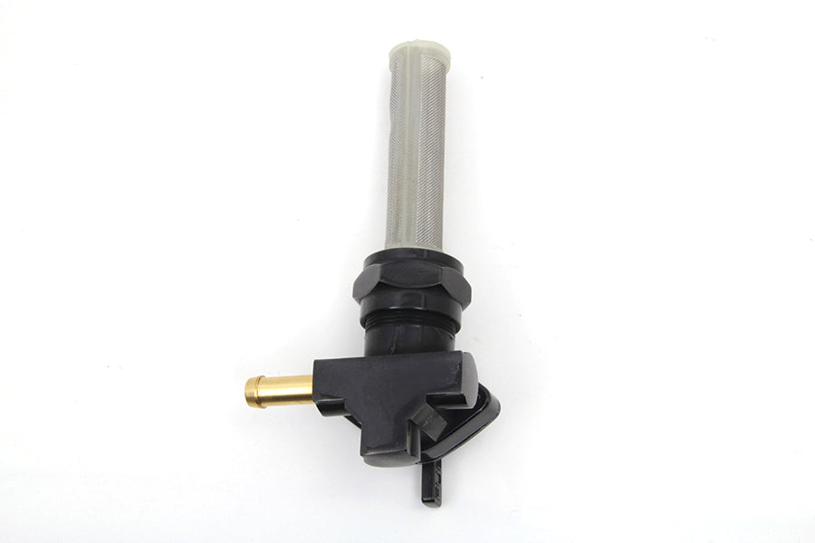 Black Petcock with Right Outlet and Nut