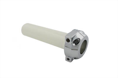 Chrome Handlebar Throttle Clamp and Tube Set