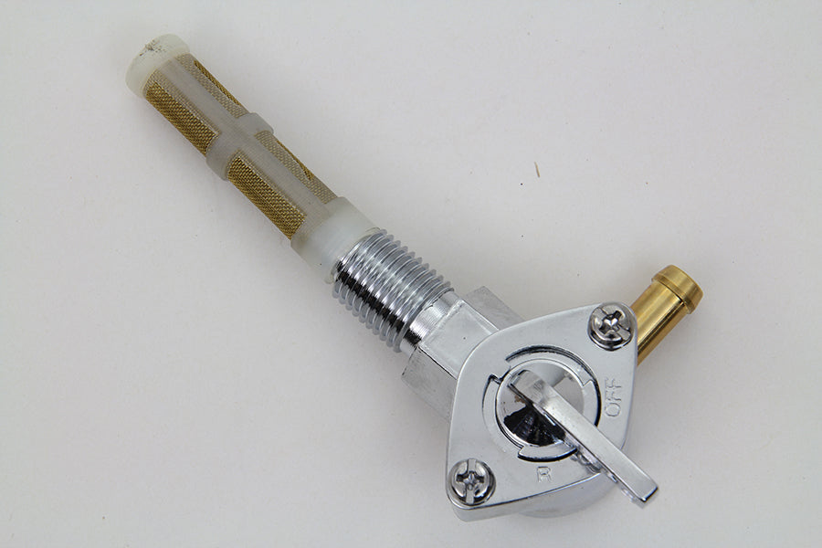 Chrome Petcock with 90° Outlet