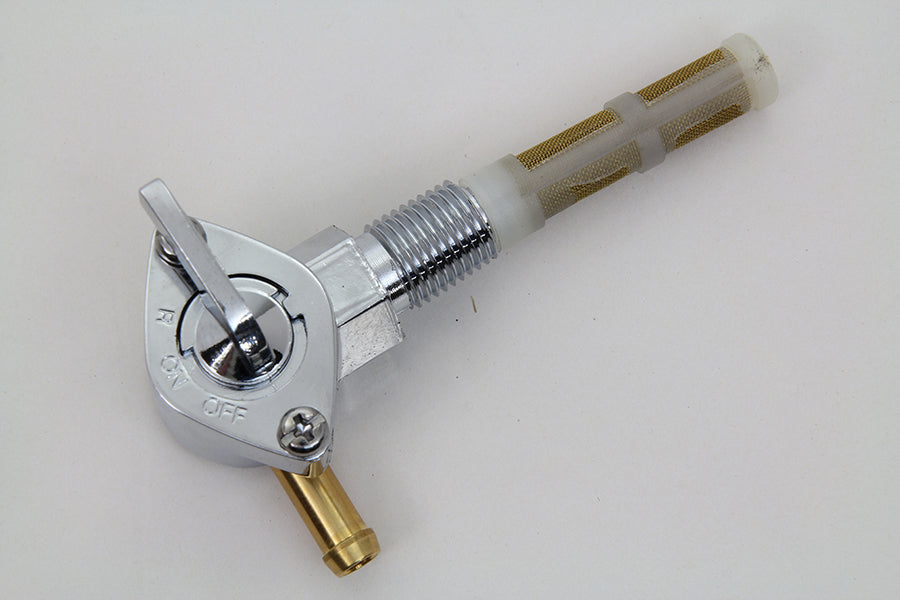 Chrome Petcock with 90° Outlet