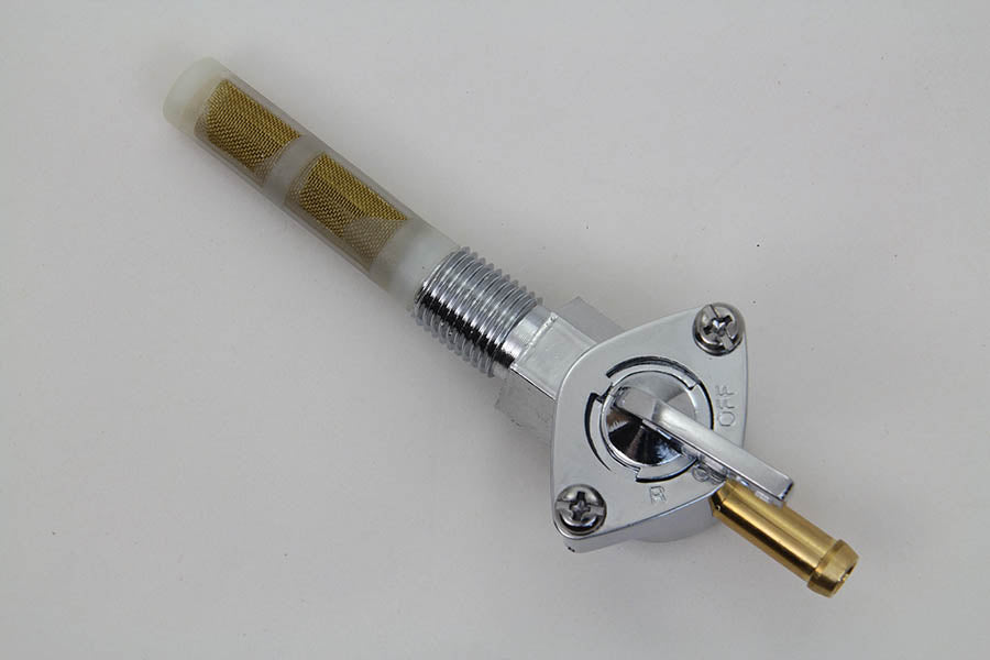 Chrome Petcock with Straight Outlet