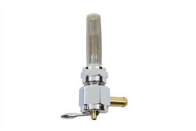 Chrome Hex Petcock Forward Facing with Nut