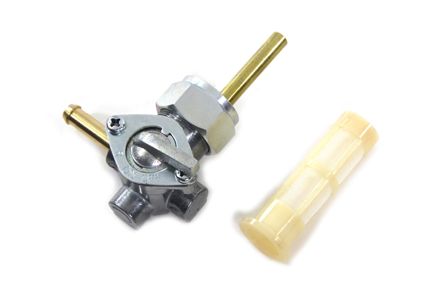 Alloy Petcock with Nut and 90° Left Outlet