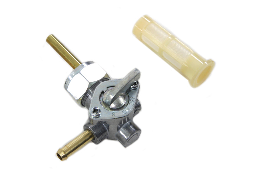 Alloy Petcock with Nut and 90° Left Outlet