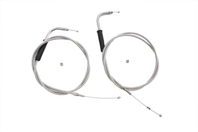 46-1/4 Stainless Steel Throttle and Idle Cable Set
