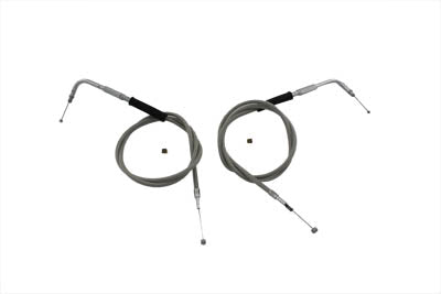 38 Stainless Steel Throttle and Idle Cable Set