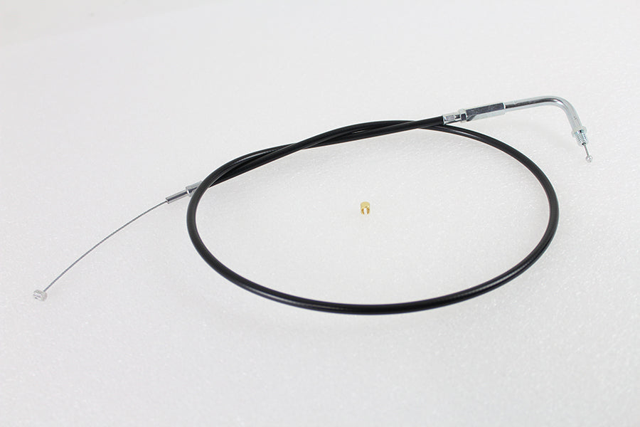 Black Throttle Cable with 38 Casing and 90° Elbow Fitting