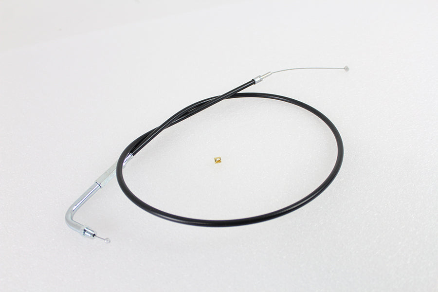 Black Throttle Cable with 38 Casing and 90° Elbow Fitting