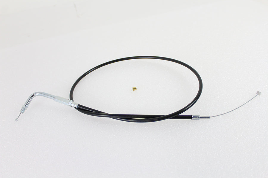 Black Throttle Cable with 38 Casing and 90° Elbow Fitting