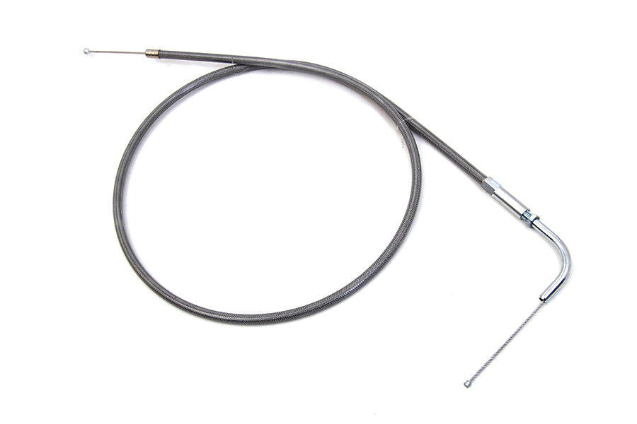 Stainless Steel Throttle Cable with 38 Casing and 90° Elbow