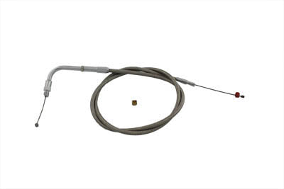 45" Braided Stainless Steel Idle Cable