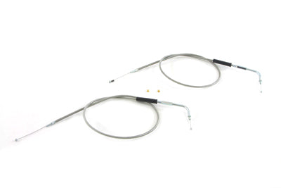 Stainless Steel Throttle and Idle Cable Set